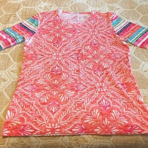 SUNDANCE CATALOG/ WHIMSY ROSE TEE/ SIZE MEDIUM